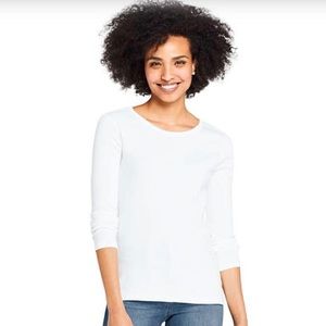 High-quality long sleeve white T